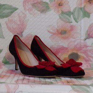 Kate Spade Suede Flower Round Toe 3in Heel - Size 9.5